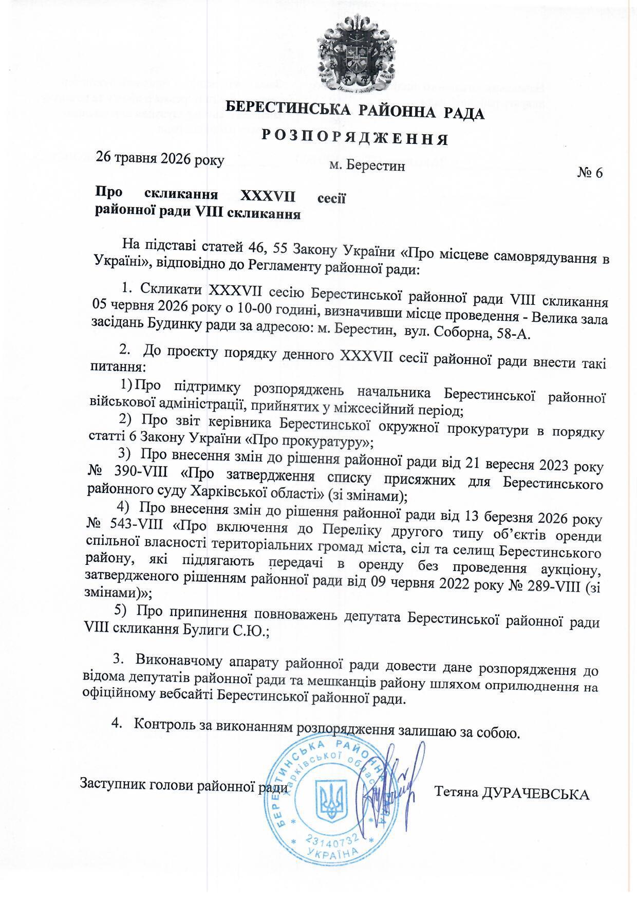 Скликання 37 сесії